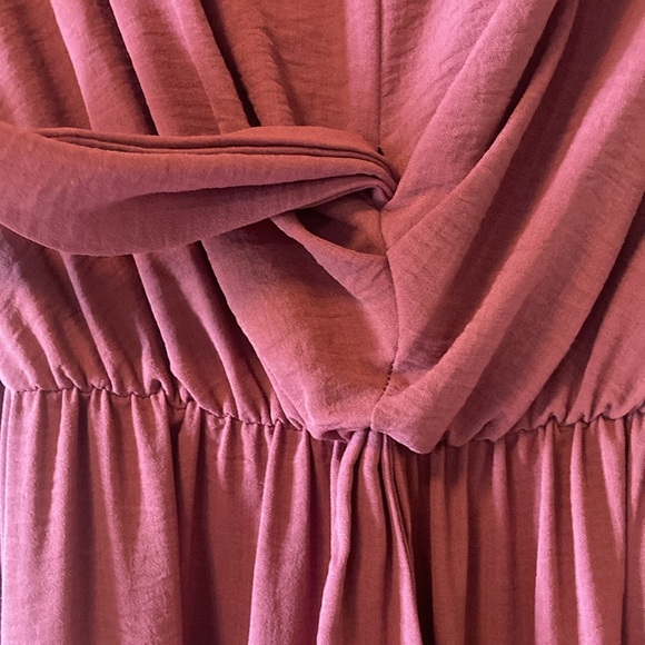 Like New Large She & Sky Terracotta Jumpsuit with Tie Front and Slit Back (ABBA) - Picture 7 of 16